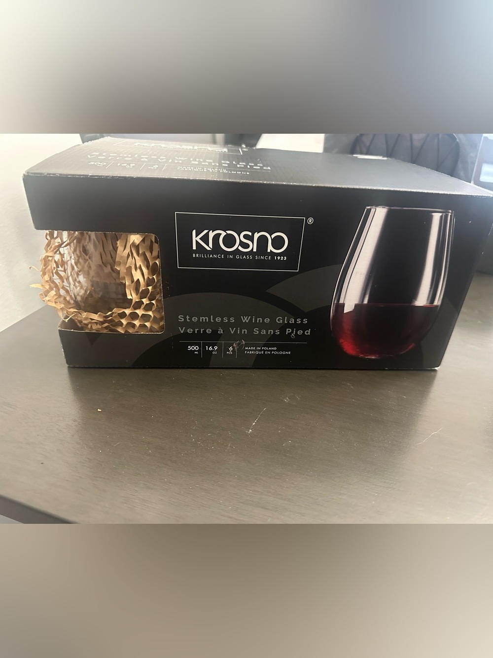 New Krosno Stemless Wine Glasses set 6